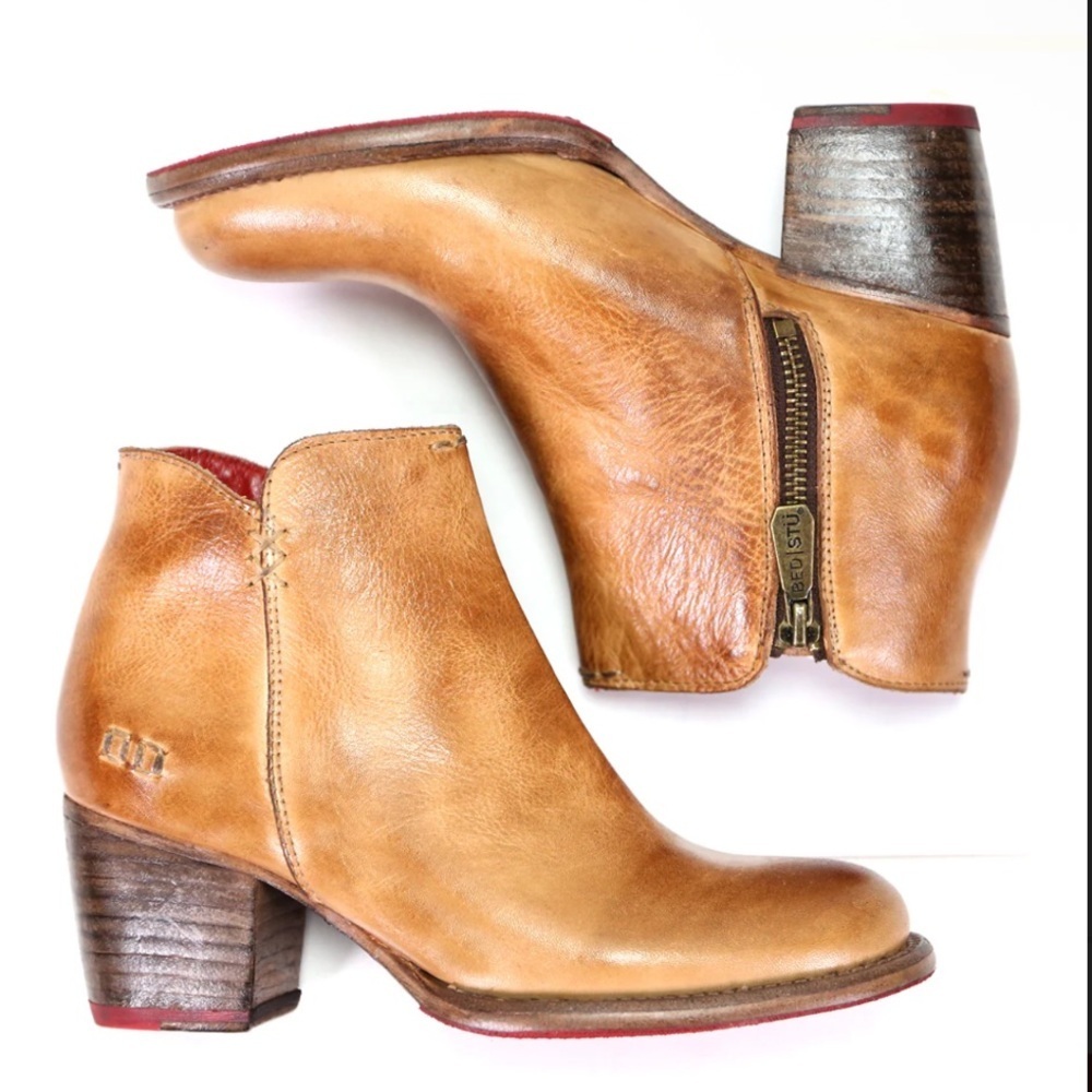 Bed Stu Yell Leather Ankle Boots Rustic Tan Size 8.5 or 9.5 - Picture 3 of 9